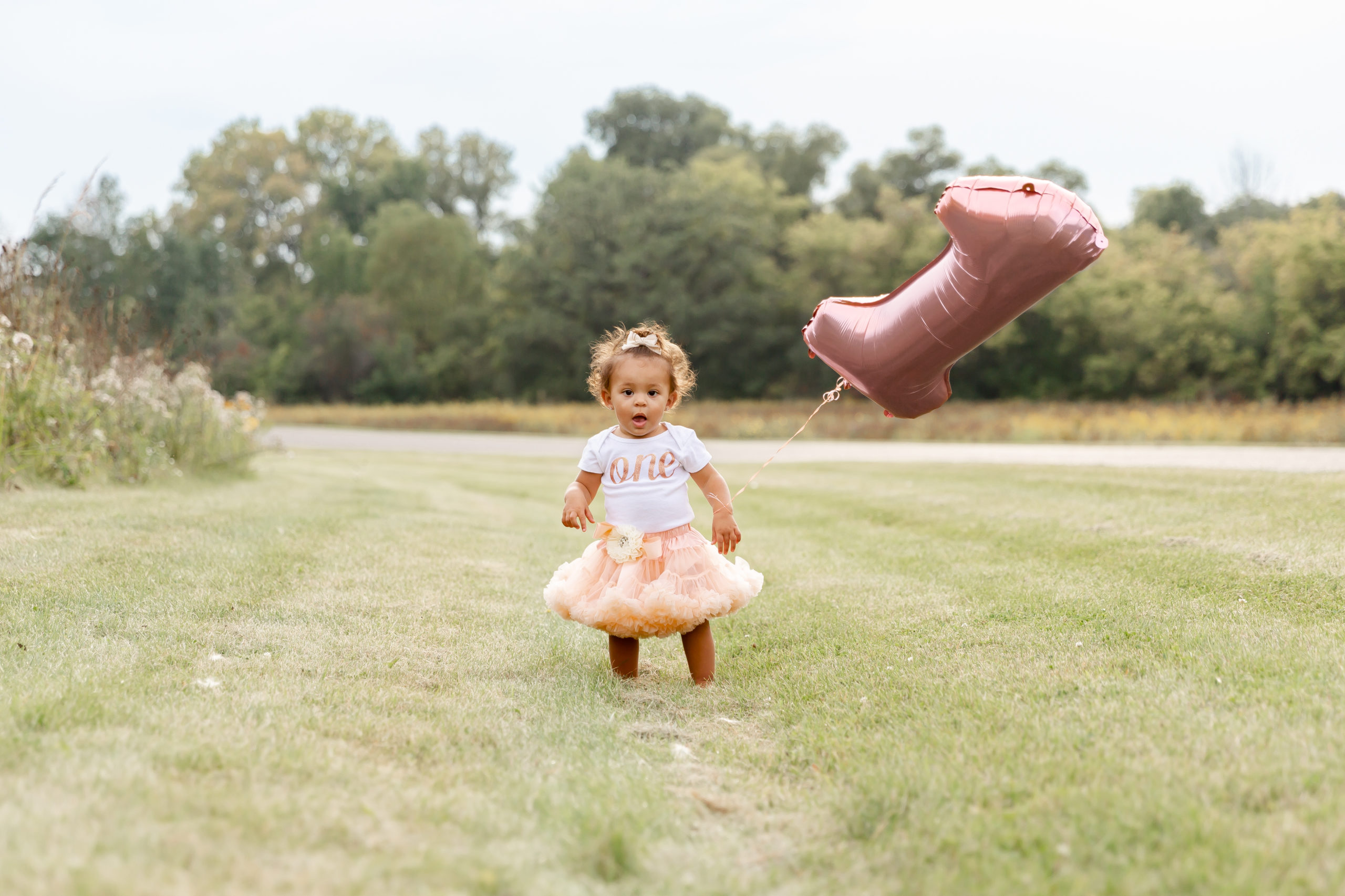 One year old birthday Session outdoors